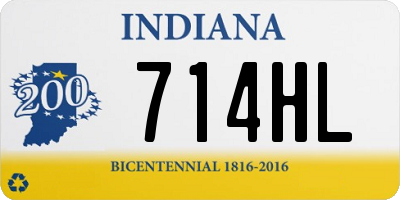 IN license plate 714HL