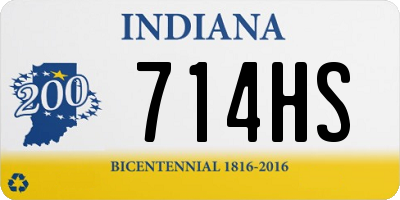 IN license plate 714HS