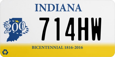 IN license plate 714HW