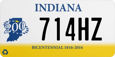 IN license plate 714HZ