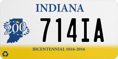 IN license plate 714IA