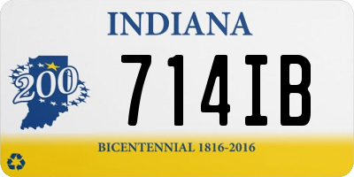 IN license plate 714IB