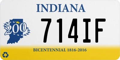IN license plate 714IF