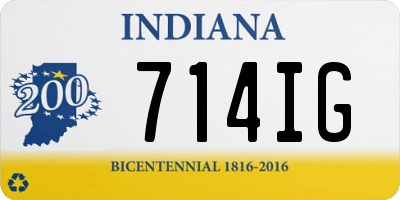 IN license plate 714IG