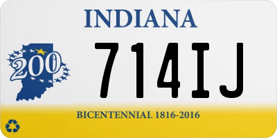 IN license plate 714IJ