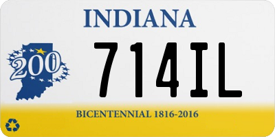 IN license plate 714IL