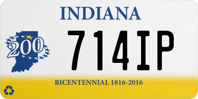 IN license plate 714IP