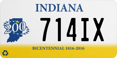 IN license plate 714IX