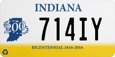 IN license plate 714IY