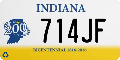 IN license plate 714JF
