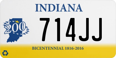 IN license plate 714JJ