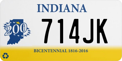 IN license plate 714JK