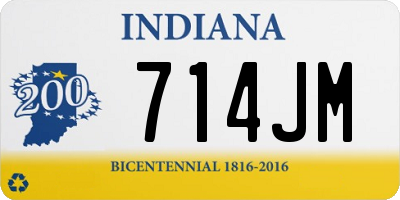 IN license plate 714JM
