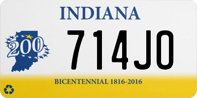 IN license plate 714JO