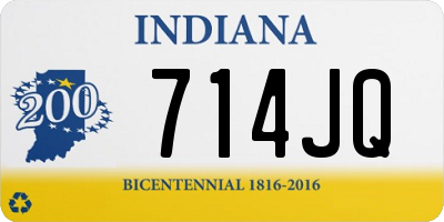 IN license plate 714JQ