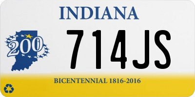 IN license plate 714JS