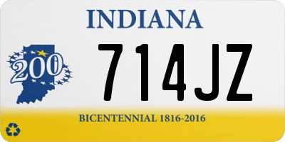 IN license plate 714JZ