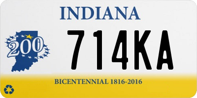 IN license plate 714KA