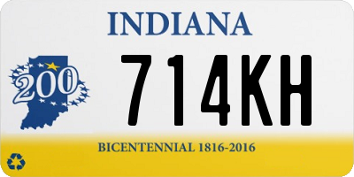 IN license plate 714KH