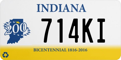 IN license plate 714KI