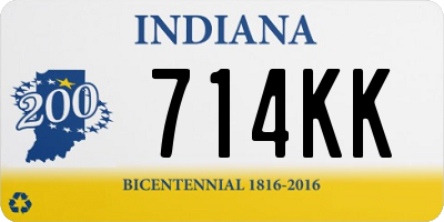 IN license plate 714KK