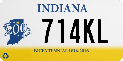 IN license plate 714KL