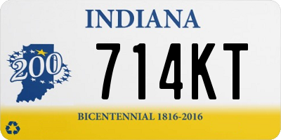 IN license plate 714KT