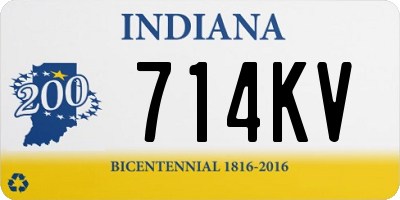 IN license plate 714KV
