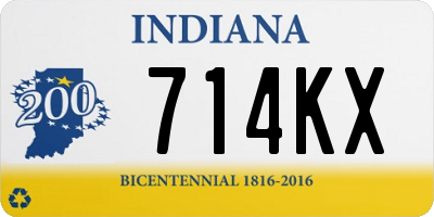 IN license plate 714KX