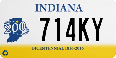 IN license plate 714KY