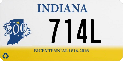 IN license plate 714L