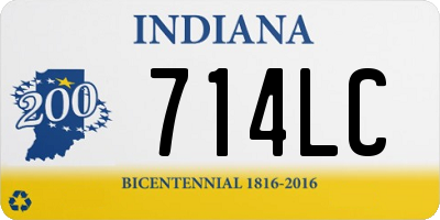 IN license plate 714LC