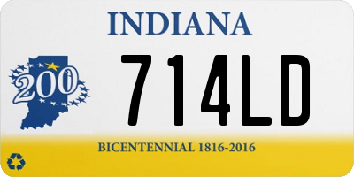 IN license plate 714LD