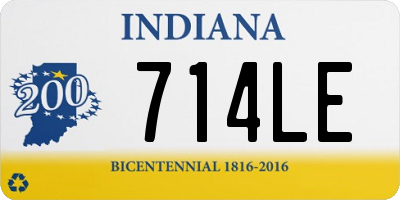 IN license plate 714LE