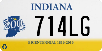 IN license plate 714LG