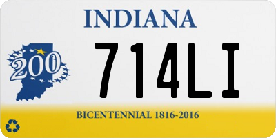 IN license plate 714LI