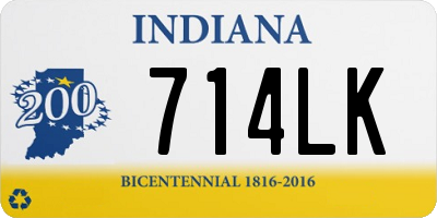 IN license plate 714LK