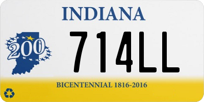 IN license plate 714LL