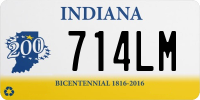 IN license plate 714LM