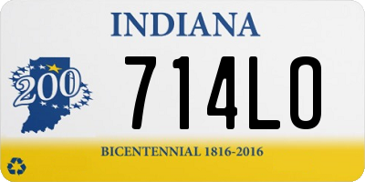 IN license plate 714LO