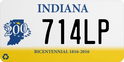 IN license plate 714LP