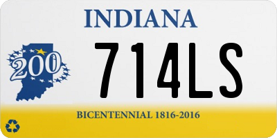 IN license plate 714LS