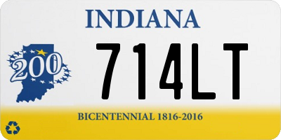 IN license plate 714LT