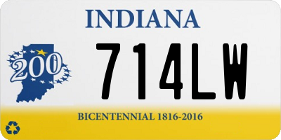 IN license plate 714LW