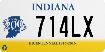 IN license plate 714LX