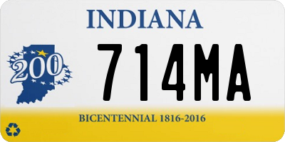 IN license plate 714MA