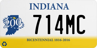 IN license plate 714MC