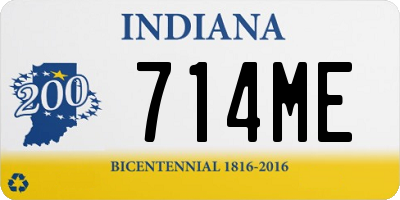 IN license plate 714ME