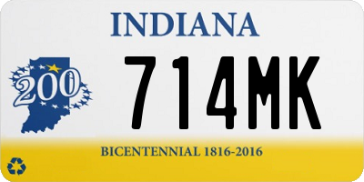 IN license plate 714MK