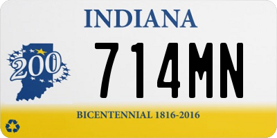 IN license plate 714MN